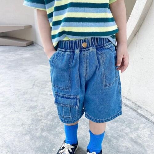 Lovely Short Baby Spring Autumn Jeans Pants For Boys Children Kids Trousers Clothing High Quality Teenagers