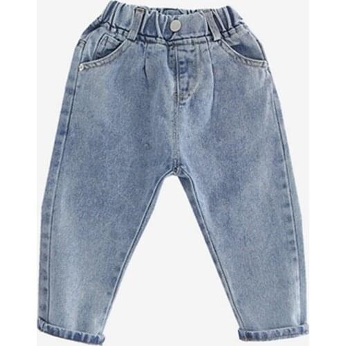 2020 Hot sale Kids boys good quality jeans Baby girls fashion denim pants children new casual jeans pants 1-5 years