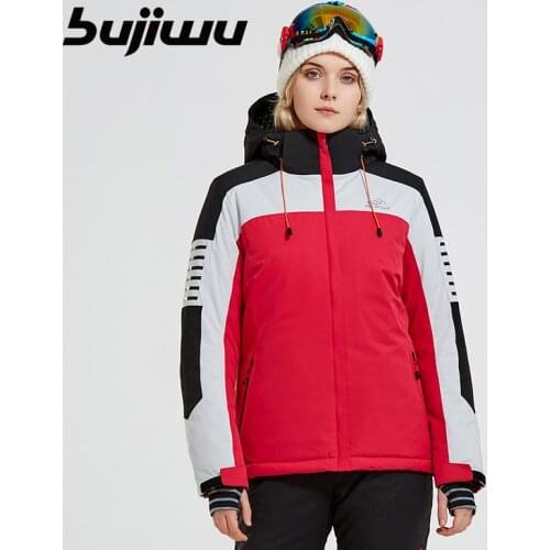 Bujiwu Brand Women Ski Jacket Hot Sale High Quality Ski Jackets New Arrival Women Ski Suit Warm Skiing Snow Coat