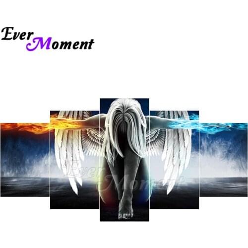 Ever Moment Diamond Painting Modern Mosaic Multi-picture Girl Wing Paint By Diamond Wall Art Deciration Handmade Kit 1M001