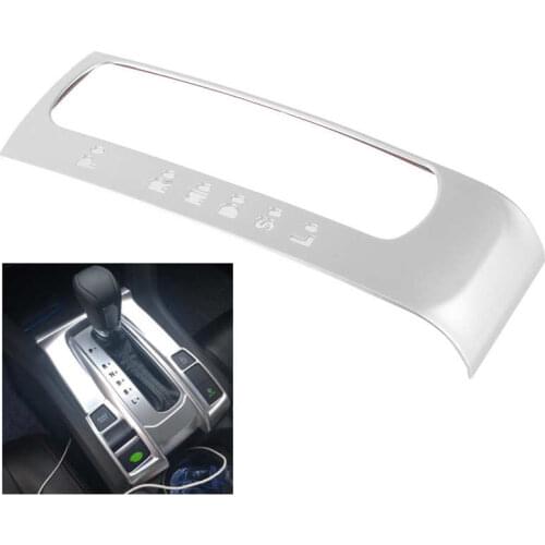 Gear Shift Box Panel Cover Trim Matte Silver Frame Decor Fit for Honda Civic 2016 Car accessories