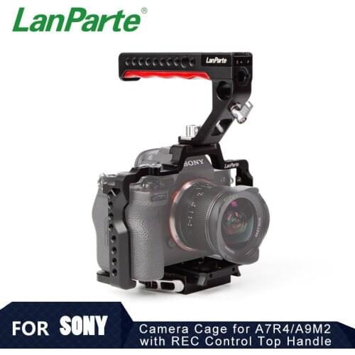 Lanparte A7R4 / A9M2 Camera Cage for Sony with REC Control Top Handle for DSLR Camera Accessories