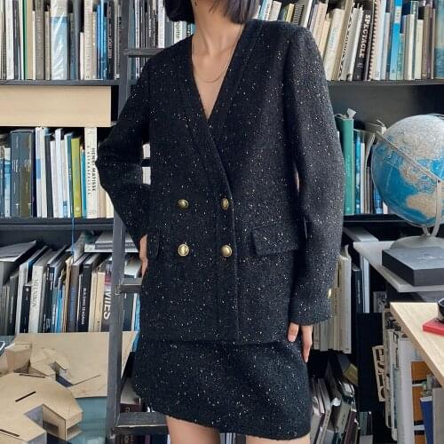 LEOSOXS Womens Black Coats