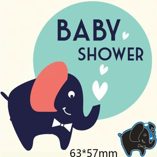 63*57mm Heart tie elephant new Metal Cutting Dies for decor card DIY Scrapbooking stencil Paper Album template Dies