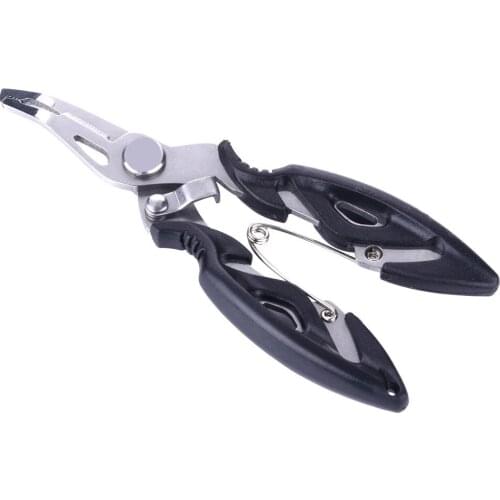 Fishi Use Scissors Multifunctional Stainless Steel Lure Clamp Fishing Pliers Line Cutter Hook Fishing Tackle Tools Portable
