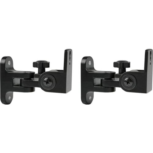 Speaker Wall Mount Bracket, Zinc Alloy Universal Surround Sound Wall Holder Stand(2 PCS)