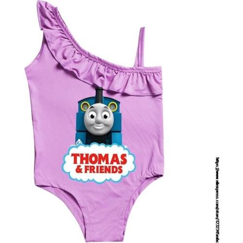 2-10 Years Girl Swimsuit Tomas Print Bathing Suit 2021 New One-Piece Large Size Childrens Swimwear Girls Summer Bathing Suits