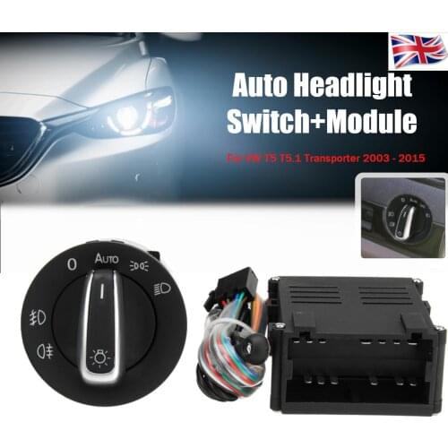 Car Auto Headlight Sensor HeadLamp Knob Switch Control Module for VW T5 T5.1 Transporter 2003-2015