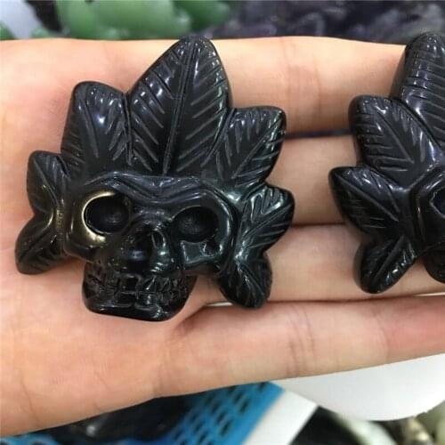 Natural lapis lazuli carved crystal skull Indian head bone, stone bone for home decoration