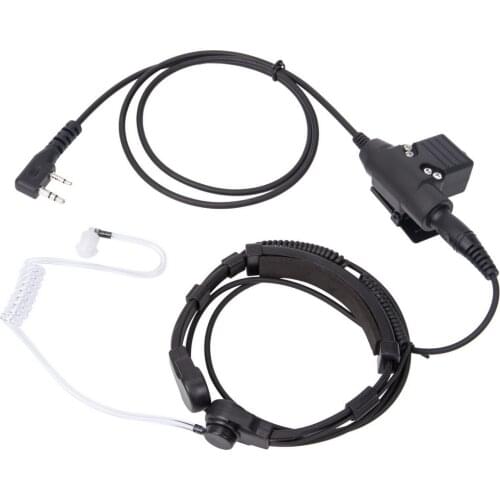 Walkie Talkie Microphone Heavy Duty U94 PTT Neck Throat Mic Earpiece Radio Tactical Headset for ICOM IC-V8 IC-V82 IC-F3 SL25 V80