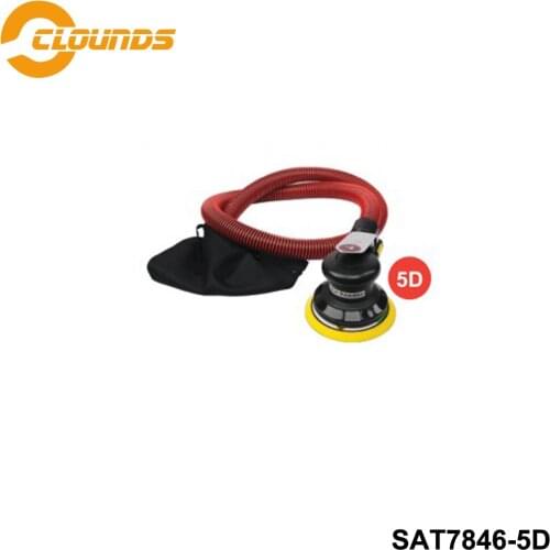 SAT7846 Light-Type Air Sander 5" 6" Self-Vacuum/Central-Vacuum Air Sander
