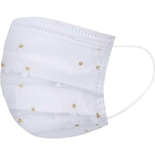 Adult Net Yarn Flowers Four-Layer Disposable Protective Printing mascarilla Monder Scarf Halloween Cosplay MasK