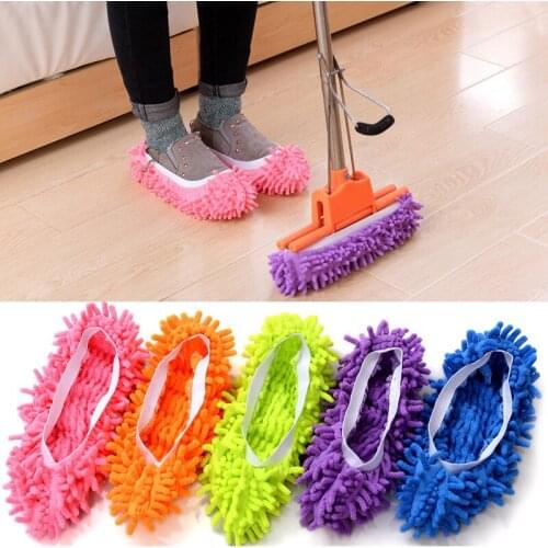 Floor Dust Cleaning Slipper Lazy Shoes Cover Mop Cleaner Multifunction Home Cloth Clean Cover Microfiber Mophead Overshoes