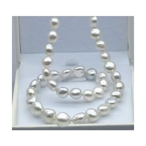 Eternal wedding Women Gift word Sterling real 925 real natural bignatural japanese baoque white pea Luxury Ms. girl Wedding