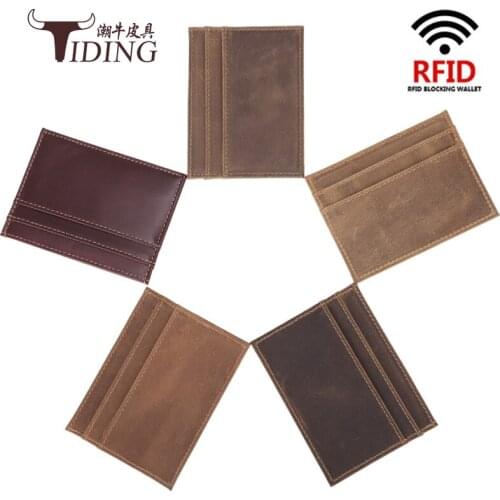 Money Clips Card Holders Wallets Bags Unisex Genuine Leather