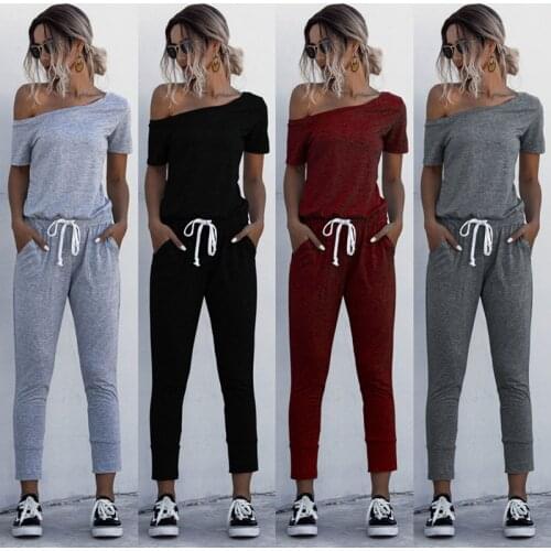 Spring Women Matching Sets Long Pant Sets Casual Original Design Round Neck Solid Color Summer Females Clothing C2465