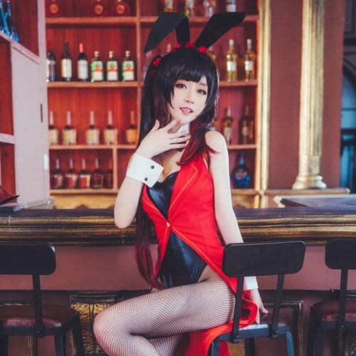 Sexy Bunny Costume Anime Date a live Tokisaki Kurumi Cosplay Costume Women Cosplay Jumpsuit Halloween Costume Rabbit