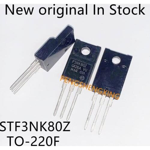 10PCS/LOT STF3NK80Z TO220F F3NK80Z 3NK80 TO-220F 3A 800V New original spot hot sale