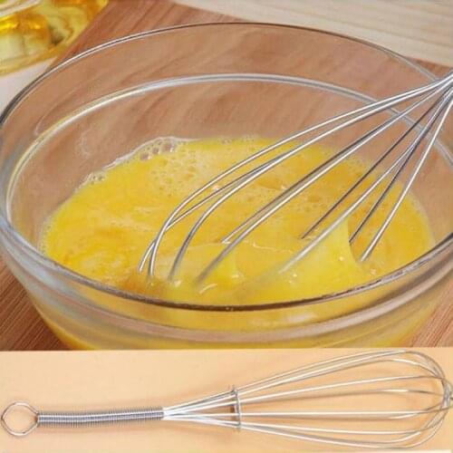 3/1 Pcs Mini Egg Beater Mixer Cream Maker Home Spring Handle Egg Beater Milk Butter Frother Foamer Whisk Kitchen Gadgets