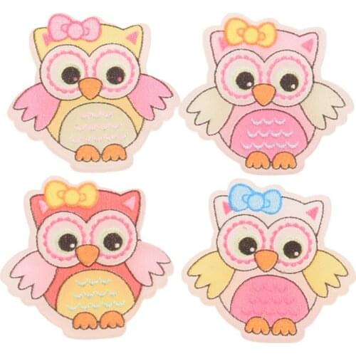 40PCS Mini 0.8inch Owl Cartoon Hair Accessories for Girls Hair Bows Cute Suppleis for Hairclips Barrette Pen decoration