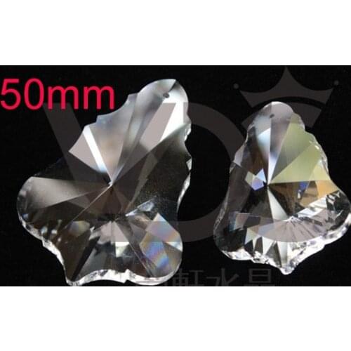 50mm Hot Sale Clear Crystal Glass Prism Chandelier X'mas Wedding Decor Pendant For Parts