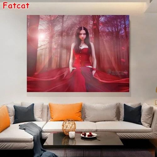 5D Diamond Painting Sexy Woman Pictures DIY Sunset landscape Diamond Embroidery Mosaic Full square Round Drill Home Decor PP2163