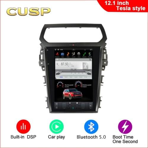 Tesla Style Android 9.0 4G+64 Car GPS Navigation Carplay For Ford Explorer 2011-2019 Car Auto Stereo Multimedia Player Head Unit