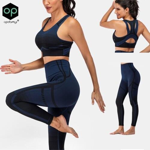 Seamless Yoga Clothing-Yoga Set-Yoga Wear Fitness Running Sports Bra + High Waist Leggings Gym Sportswear