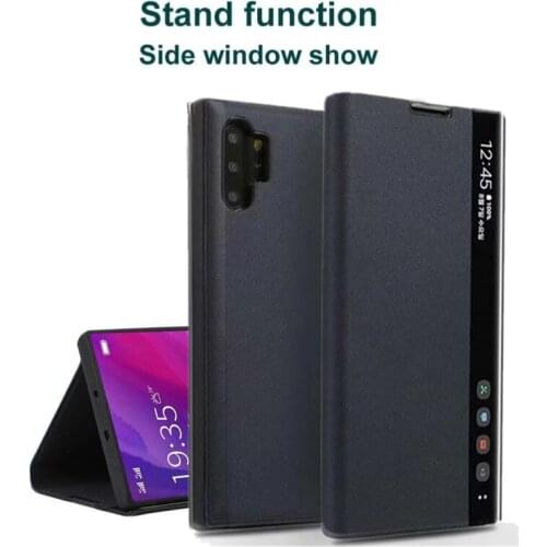 Window View Flip Cover For Samsung Galaxy S20 FE S10 S9 S8 S21 Note 20 10 Plus A30 A50 A70 M10 Smart Sleep Flip Leather Cases