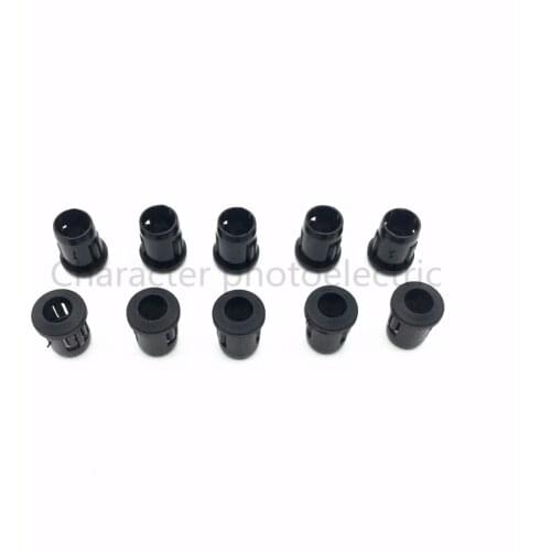 50 100 500 1000 Pcs/Lot 5mm LED Light Emitting Diode Holder LED Lamp Socket Diode Holder Plastic Black Clip Bezel Mount Useful