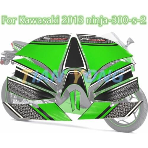 For Kawasaki 2013 ninja-300-s-2 Motorcycle Stickers Waterproof Body logo Kit sign Applique Bodywork Decorative Protector decal