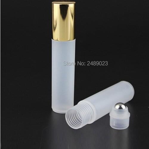 10ml Roller Ball Bottles Cosmetic Containers Stainless Steel Ball for Essential Oils Perfume Refillable Bottle 10pcs/lot