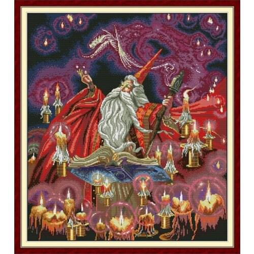 Interesting magician Cross Stitch Kits Embroidery Needlework Set 11CT 14CT Chinese DIY Cross Stitch Pattern for Home Decor gift