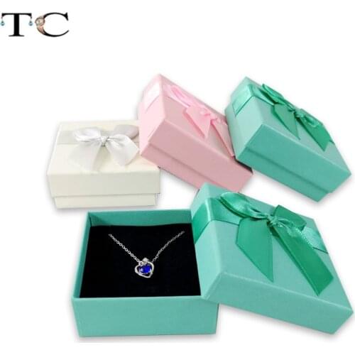 Jewelry Packaging Box Necklace Ring Earring Storage Box Small Accessories Container Trinket Box 20pcs/Lot 7.5*7.5*3cm