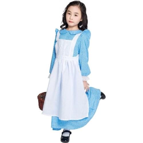 Halloween Costume Cosplay Kids Girls Fancy Dress Maid Lolita Costume Outfits Set Lolita Dress Kids Costume