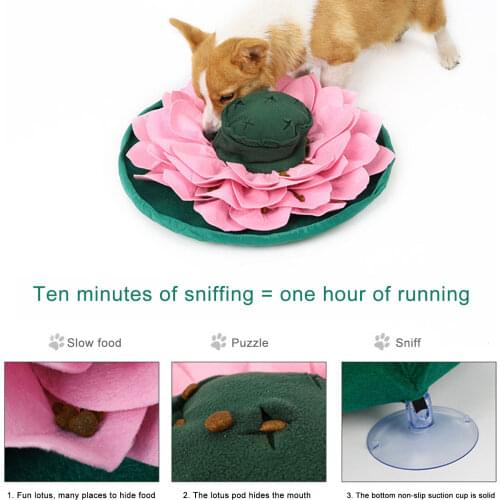 Pet Sniffing Mat Snuffle Mat Pet Dog Puzzle Toys Slow Feeding Food Mat For Dogs Nosework Dog Bowl Mat Cat Puppy Training Games