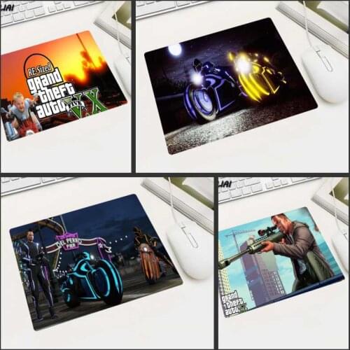 XGZ DIY Gta PC Game Small Size Mouse Pad Non-slip Game Laptop Gaming Games Mousepad for Rainbow Six Siege Gta 5 Lol Mat Pags
