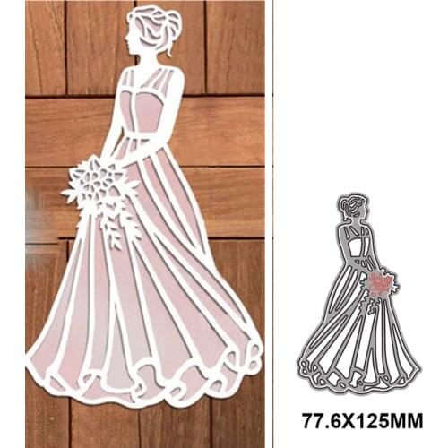 Beautiful Bride Princess Metal Cutting Dies for DIY Scrapbook Embossing Album Paper Card Craft Folder Decorative 2021 New