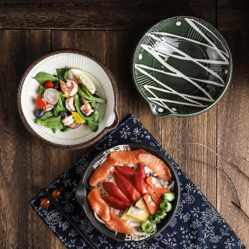 Creative Personality Japanese Sushi Bowl 8 Inch Fruit Salad Bowl Household Kitchen Supplies Restaurant Commercial Tableware