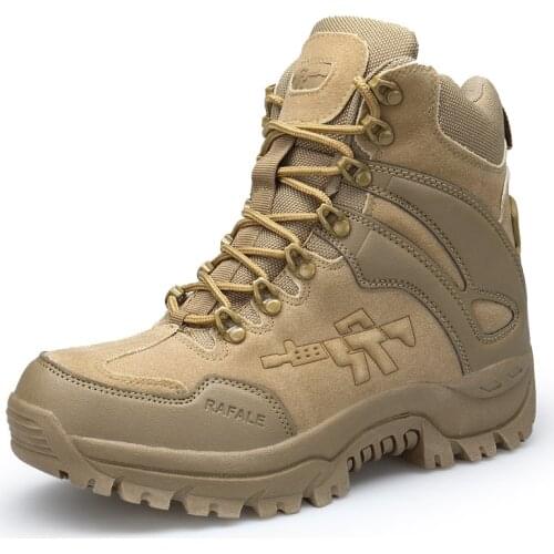 Brand Men Military Boots Outdoor Hiking boots Non-slip rubber Boots Tactical Desert Combat Boots Army Work Shoes Men Sneakers