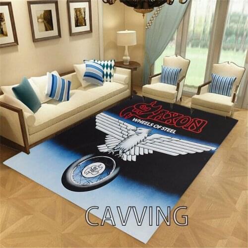 SAXON Band 3D Printed Carpets Soft Flannel Rug Mat Rugs Anti-slip Large Rug Carpet Home Decoration for Living Room Bedroom
