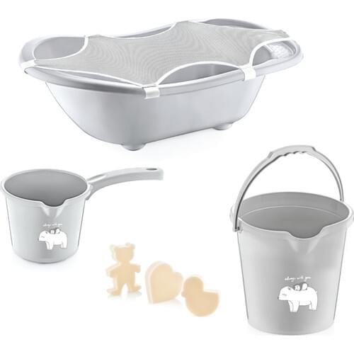 Babyjem Baby Bath Set 5 Piece Gray