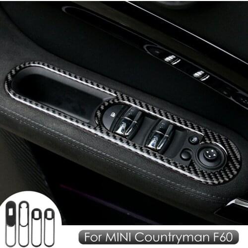 Carbon Fiber Window Lift Switch Panel Cover Trim for MINI Cooper Countryman F60