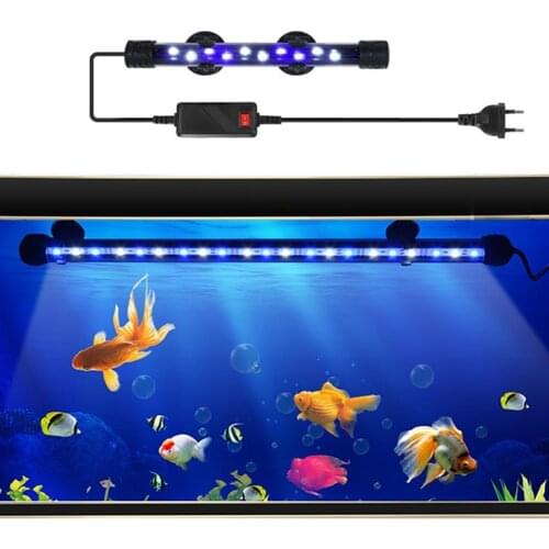 20/30/40/50cm Blue White Light Underwater Fish Lamp Aquarium Light Waterproof LED Plant Lighting Aquatic Water Grass Decor Light