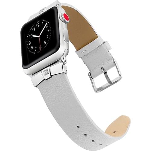 Cow Leather strap For Apple Watch Band 42mm 44mm Replacement Strap iwatch Series 5 4 3 Accessories watchbands 40mm 38mm bracelet
