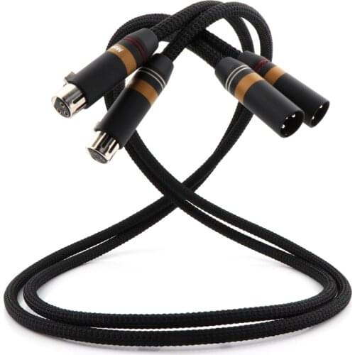 Monosaudio A202X XLR Balanced Interconnect Cable With silver plated XLR Plug 3Pin Male to Female Audio Balanced Cord Cable