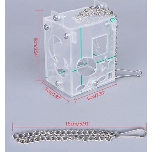 DIY Assembly Parrot Intelligence Feeder Bird Seed Food Foraging Toy Acrylic Box