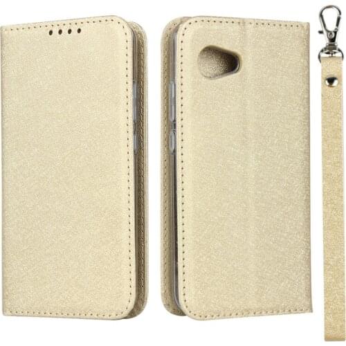 Silk Pattern PU Leather Case For Sharp Aquos R2 Compact Flip Stand Wallet Cover Card Pockets Lanyard cases