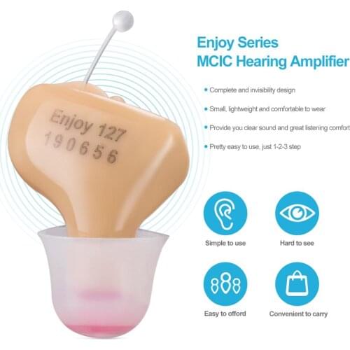 Mini invisible CIC Hearing Aid Digital Hearing Aids For The Elder With A10 Battery Free DropShip In The Ear Sound Amplifier