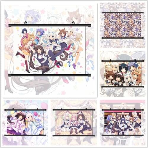 WTQ Nekopara Vanilla & Chocola Anime Manga HD Print Retro Poster Canvas Art Anime Posters Wall Decor Wall Art Picture Home Decor